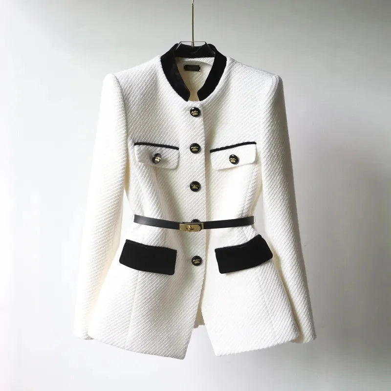 LVSANW Women Blazer Coat New 2024 Autumn Long Sleeve Casual Single-breasted Elegant Office Waist Ladies Suit Coat Tops Female Outerwear