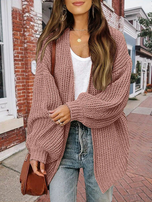 LVSANW Women Cardigan Jacket Lady Cozy Cardigan Sweater Stylish Autumn Winter Women Knitwear Mid-length Women Sweater Jacket