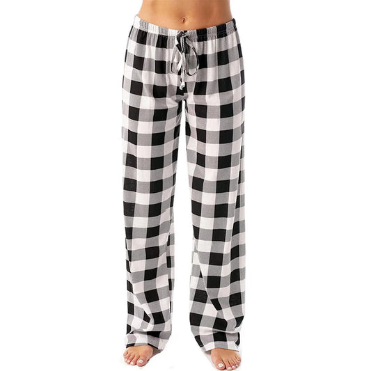 LVSANW Women Plaid Cotton Loose Ladies Pajama Pants Pyjama Trousers Men Sleep Bottoms Lounge Wear Sleep Lounge Pants Bottoms Stretch