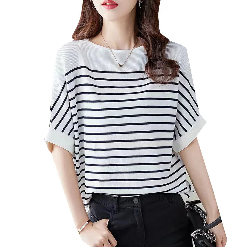 LVSANW Women Summer Shirt 2024 ZANZEA Elegant Half Sleeve Striped Blouse Fashion OL Work Tops Female Casual Loose Party Blusas Chemise