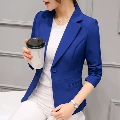 LVSANW Women's Blazer 2025 Red Long Sleeve Blazers Pockets Jackets Coat Slim Office Lady Jacket Female Tops Suit Blazer Femme Jackets