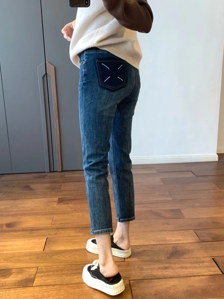 LVSANW Y2k Large Size Straight Leg Jeans Female Summer Thin 2024 New Small Fat Mm Thin Nine Minutes Smoke Pipe Pants