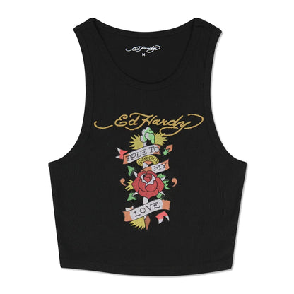 LVSANW Y2k Women's Clothing Short Tank Top Round Neck Sleeveless Flower Sexy Girl Gothic Graffiti Printing Trendy Streetwear Vintage