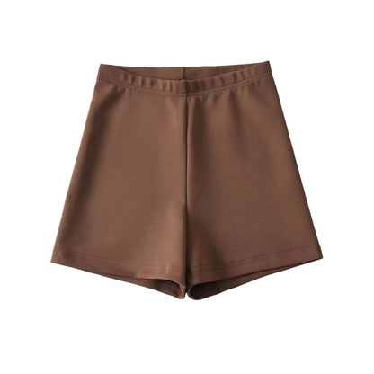 LVSANW Zach Ailsa 2024 Spring New Product for Women's French Small Market European and American High Waist Elastic Shorts