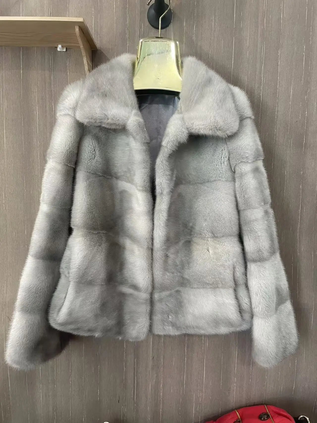 LVSANW ew mink fur coat for 2025, 100% real mink fur coat, warm and stylish in winter