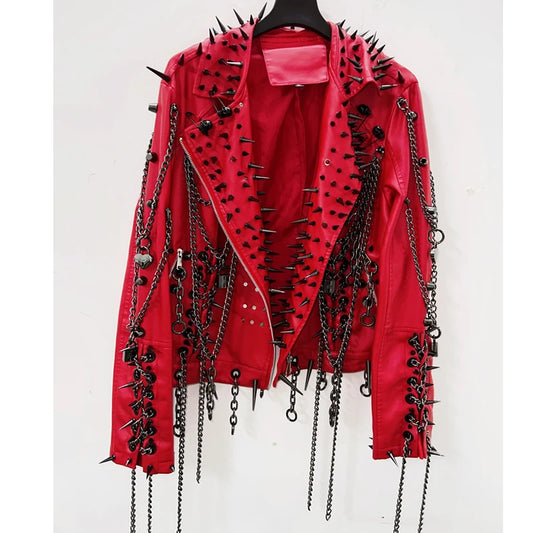 LVSANW harajuku Jacket vintage Leather vintage Jacket gothic Jacket gothic clothes y2k fashion gothicLeather y2k Jacket  y2k Leather